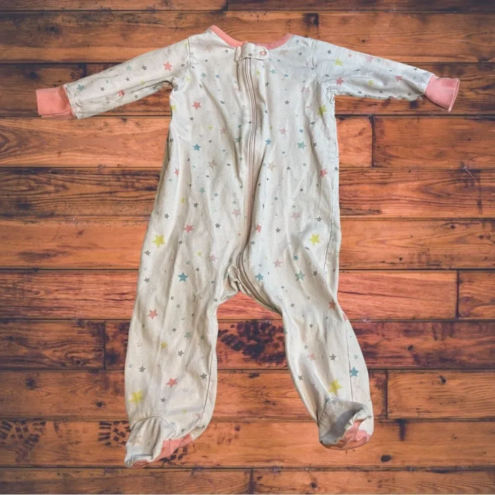 5 for $25🔥3-6M Gerber‎ Multi-Color Star Footsie Pajama's